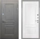 Входная металлическая Дверь Интекрон (INTECRON) Брайтон Графит КВ-2 Белый матовый в Павловском Посаде