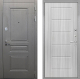 Входная металлическая Дверь Интекрон (INTECRON) Брайтон Графит ФЛ-39 Сандал белый в Павловском Посаде