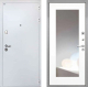 Входная металлическая Дверь Интекрон (INTECRON) Колизей White ФЛЗ-120-М Зеркало Белый матовый в Павловском Посаде