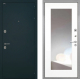 Входная металлическая Дверь Интекрон (INTECRON) Греция ФЛЗ-120-М Зеркало Белый матовый в Павловском Посаде