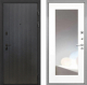Входная металлическая Дверь Интекрон (INTECRON) Профит Black ФЛ-295 ФЛЗ-120-М Зеркало Белый матовый в Павловском Посаде