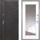 Дверь Интекрон (INTECRON) Олимпия Black 4К ФЛЗ-120-М Зеркало Белый матовый в Павловском Посаде