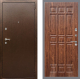 Входная металлическая Дверь Рекс (REX) 1А Медный Антик FL-33 орех тисненый в Павловском Посаде