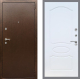 Входная металлическая Дверь Рекс (REX) 1А Медный Антик FL-128 Белый ясень в Павловском Посаде