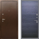 Входная металлическая Дверь Рекс (REX) 1А Медный Антик GL Дуб тангенальный черный в Павловском Посаде