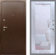 Входная металлическая Дверь Рекс (REX) 1А Медный Антик Зеркало Пастораль Сандал белый в Павловском Посаде