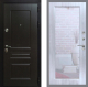Входная металлическая Дверь Рекс (REX) Премиум-Н Зеркало Пастораль Сандал белый в Павловском Посаде