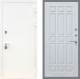 Входная металлическая Дверь Рекс (REX) 5 Белая Шагрень FL-33 Белый ясень в Павловском Посаде