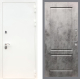 Входная металлическая Дверь Рекс (REX) 5 Белая Шагрень FL-117 Бетон темный в Павловском Посаде