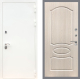 Входная металлическая Дверь Рекс (REX) 5 Белая Шагрень FL-128 Беленый дуб в Павловском Посаде