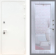 Входная металлическая Дверь Рекс (REX) 5 Белая Шагрень Зеркало Пастораль Сандал белый в Павловском Посаде