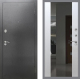 Входная металлическая Дверь Рекс (REX) 2А Серебро Антик СБ-16 Зеркало Белый ясень в Павловском Посаде