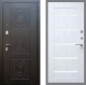 Входная металлическая Дверь Рекс (REX) 10 СБ-14 стекло белое Сандал белый в Павловском Посаде