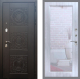 Входная металлическая Дверь Рекс (REX) 10 Зеркало Пастораль Сандал белый в Павловском Посаде