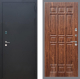 Входная металлическая Дверь Рекс (REX) 1A Черный Муар FL-33 орех тисненый в Павловском Посаде