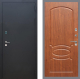 Входная металлическая Дверь Рекс (REX) 1A Черный Муар FL-128 Морёная берёза в Павловском Посаде