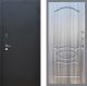 Входная металлическая Дверь Рекс (REX) 1A Черный Муар FL-128 Сандал грей в Павловском Посаде