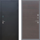 Входная металлическая Дверь Рекс (REX) 1A Черный Муар GL венге поперечный в Павловском Посаде