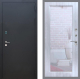 Входная металлическая Дверь Рекс (REX) 1A Черный Муар Зеркало Пастораль Сандал белый в Павловском Посаде