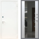 Входная металлическая Дверь Рекс (REX) 1А Белая шагрень СБ-16 Зеркало Белый ясень в Павловском Посаде