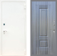 Входная металлическая Дверь Рекс (REX) 1А Белая шагрень FL-2 Сандал грей в Павловском Посаде