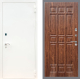 Входная металлическая Дверь Рекс (REX) 1А Белая шагрень FL-33 орех тисненый в Павловском Посаде