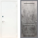 Входная металлическая Дверь Рекс (REX) 1А Белая шагрень FL-117 Бетон темный в Павловском Посаде