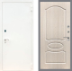 Входная металлическая Дверь Рекс (REX) 1А Белая шагрень FL-128 Беленый дуб в Павловском Посаде