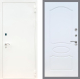 Входная металлическая Дверь Рекс (REX) 1А Белая шагрень FL-128 Белый ясень в Павловском Посаде