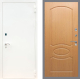 Входная металлическая Дверь Рекс (REX) 1А Белая шагрень FL-128 Дуб в Павловском Посаде