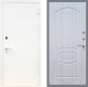 Входная металлическая Дверь Рекс (REX) 1А Белая шагрень FL-128 Сандал белый в Павловском Посаде