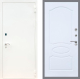 Входная металлическая Дверь Рекс (REX) 1А Белая шагрень FL-128 Силк Сноу в Павловском Посаде
