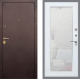 Входная металлическая Дверь Рекс (REX) Лайт 3К Зеркало Пастораль Силк Сноу в Павловском Посаде