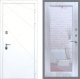Входная металлическая Дверь Рекс (REX) 13 Силк Сноу Зеркало Пастораль Сандал белый в Павловском Посаде
