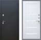 Входная металлическая Дверь Рекс (REX) 5 Черный Муар СБ-14 стекло белое Сандал белый в Павловском Посаде