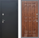 Входная металлическая Дверь Рекс (REX) 5 Черный Муар FL-33 орех тисненый в Павловском Посаде