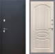 Входная металлическая Дверь Рекс (REX) 5 Черный Муар FL-128 Беленый дуб в Павловском Посаде