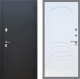 Входная металлическая Дверь Рекс (REX) 5 Черный Муар FL-128 Белый ясень в Павловском Посаде