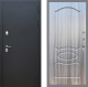 Входная металлическая Дверь Рекс (REX) 5 Черный Муар FL-128 Сандал грей в Павловском Посаде