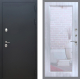 Входная металлическая Дверь Рекс (REX) 5 Черный Муар Зеркало Пастораль Сандал белый в Павловском Посаде