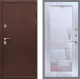 Входная металлическая Дверь Рекс (REX) 5 металл 3 мм Зеркало Пастораль Сандал белый в Павловском Посаде